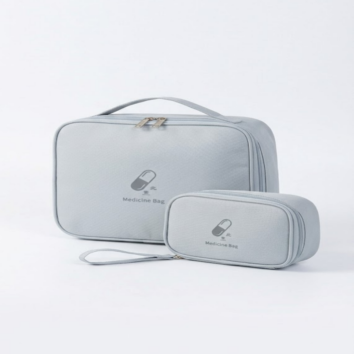투원 여행용 가정용 비상약 파우치 휴대용 구급 가방 멀티 2종 세트