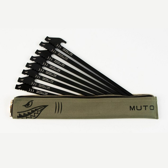 뮤토 샤크팩 고강도 캠핑팩 단조팩 23cm  28cm 사이즈 택일, 블랙 x 1개 28cm