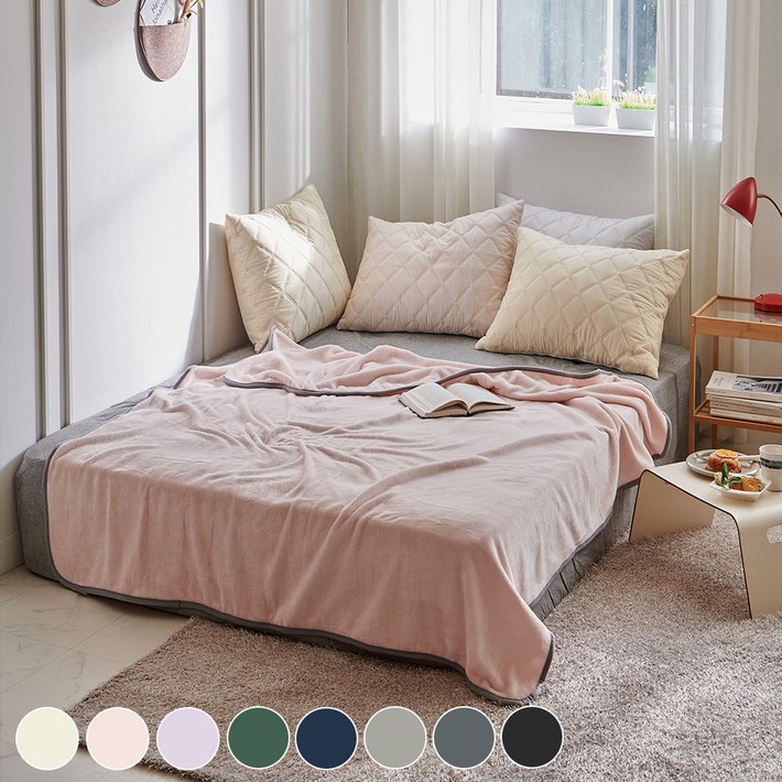 데시뉴 뉴노멀 솔리드 극세사 담요 무릎담요 캠핑담요 학생담요 사무실담요