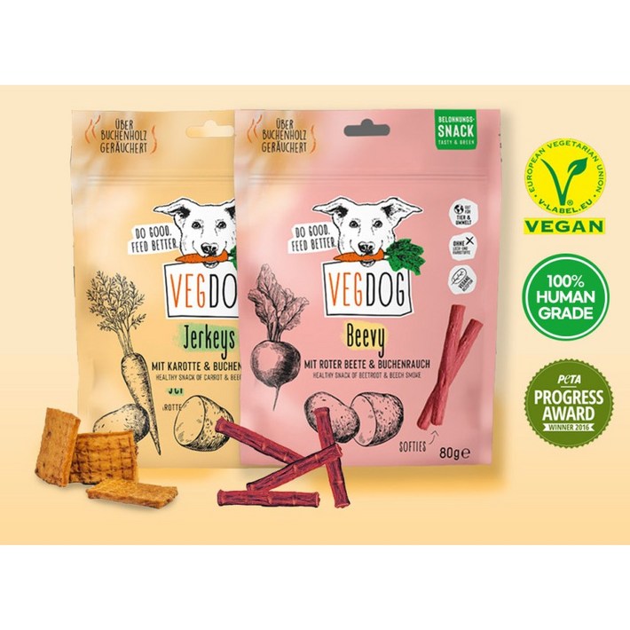 베지독 숯불고기향 독일 강아지 비건 저키 간식 80g