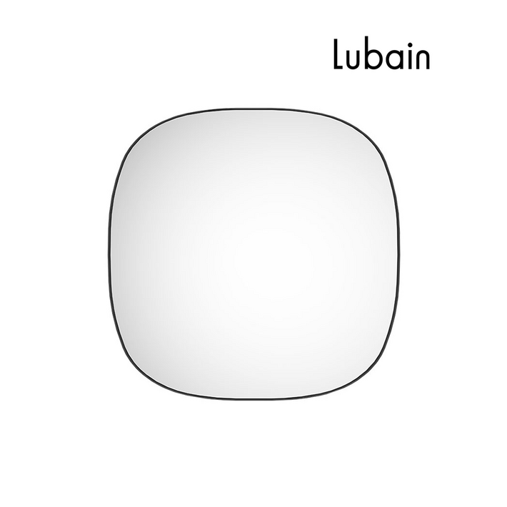 루바인 SFBS80801BM 블랙무광 볼드스퀘어 스테인리스 프레임 거울 800X800