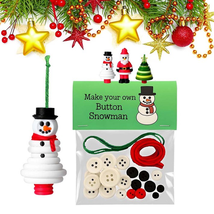 루베이 크리스마스 DIY 단추 키트 모티브 장식 간편조립 크리스마스 트리스노우맨 산타
