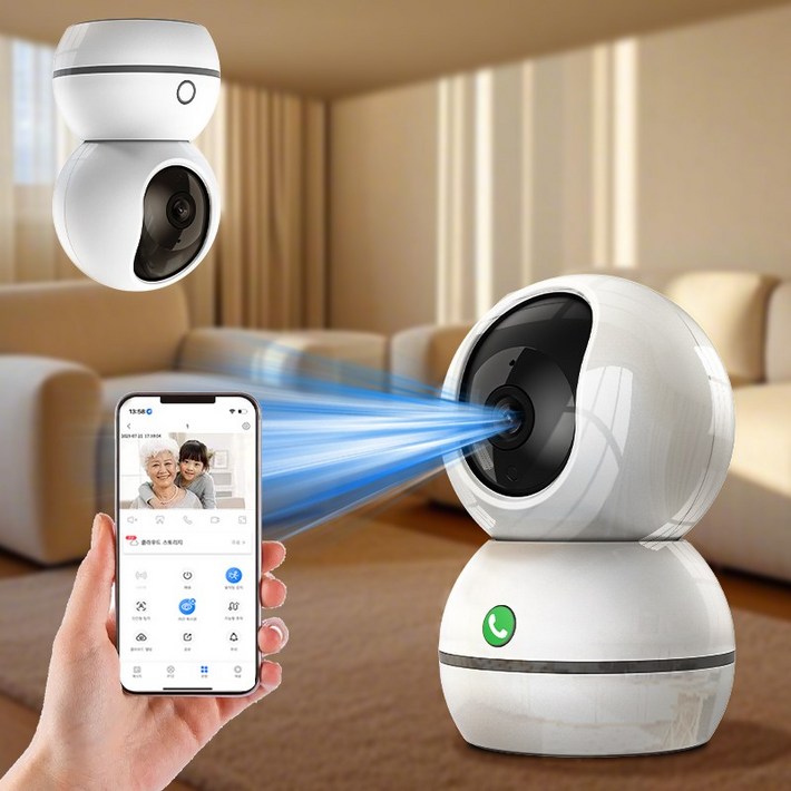 국내발송 500W초고화질 음성 영상통화 멀티기능 듀얼밴드 와이파이연결 CCTV AI, CS201AW, 1개