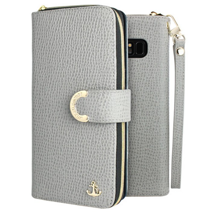 갤럭시 버디3 A156 앵커 지퍼 지갑형 다이어리 휴대폰 케이스 스트랩 포함