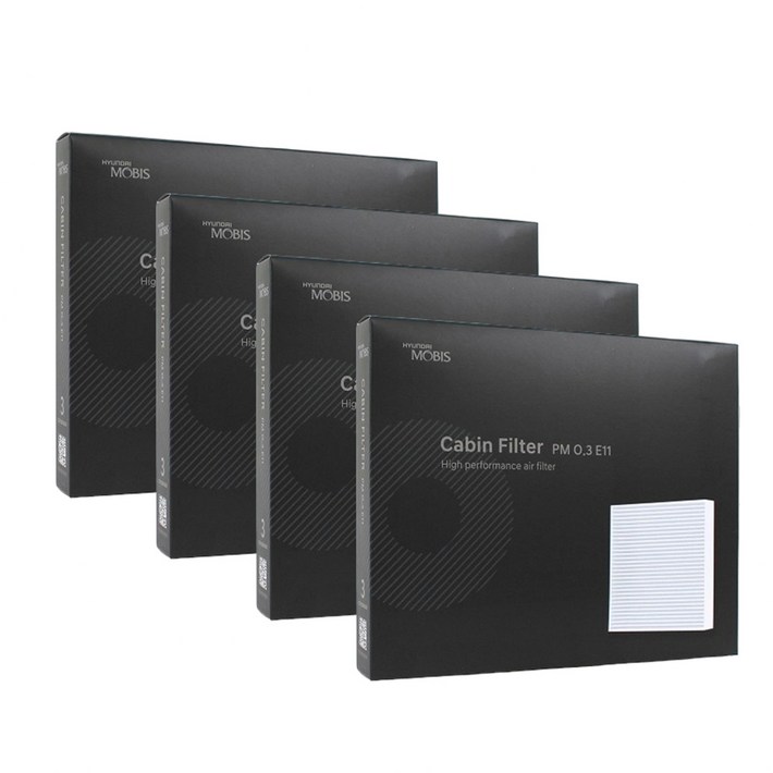 현대모비스 정품 프리미엄 에어컨필터 2년분 4개입 아반떼CN7 전용 2020년현재까지 11번