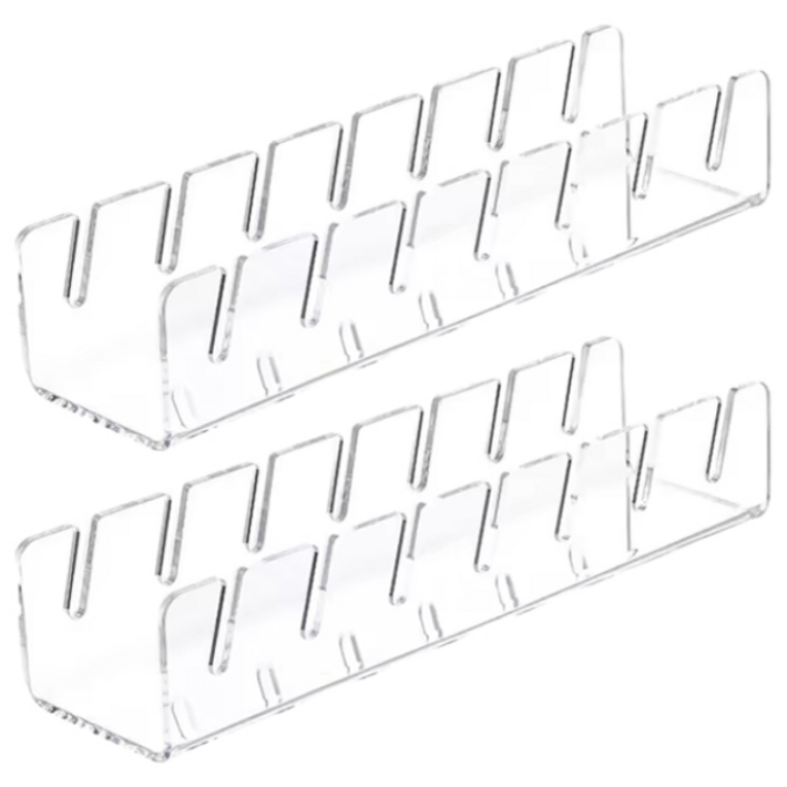 조인메이드 블랙메이드 아크릴 모자 정리 보관 거치대, 화이트, 2개