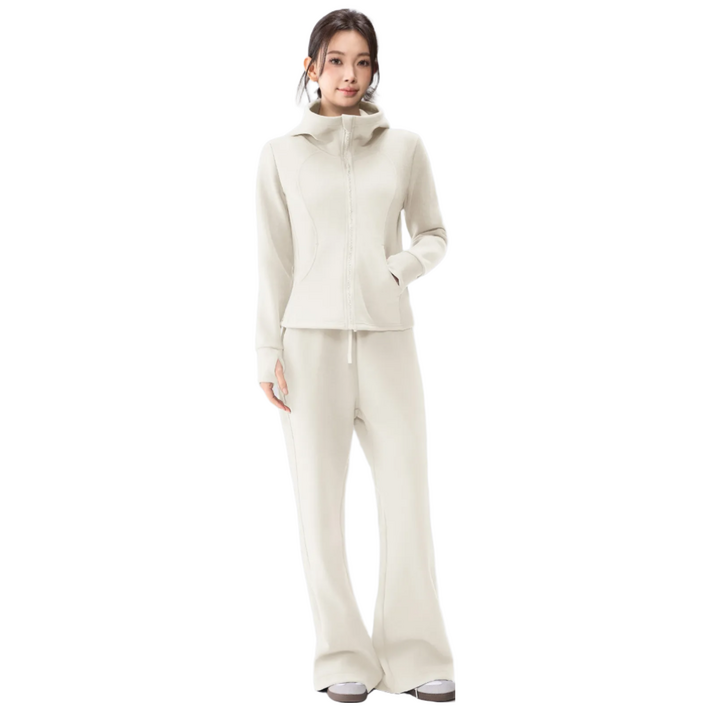 스멜모리 여성용 양면 후드 집업 트레이닝 상하세트