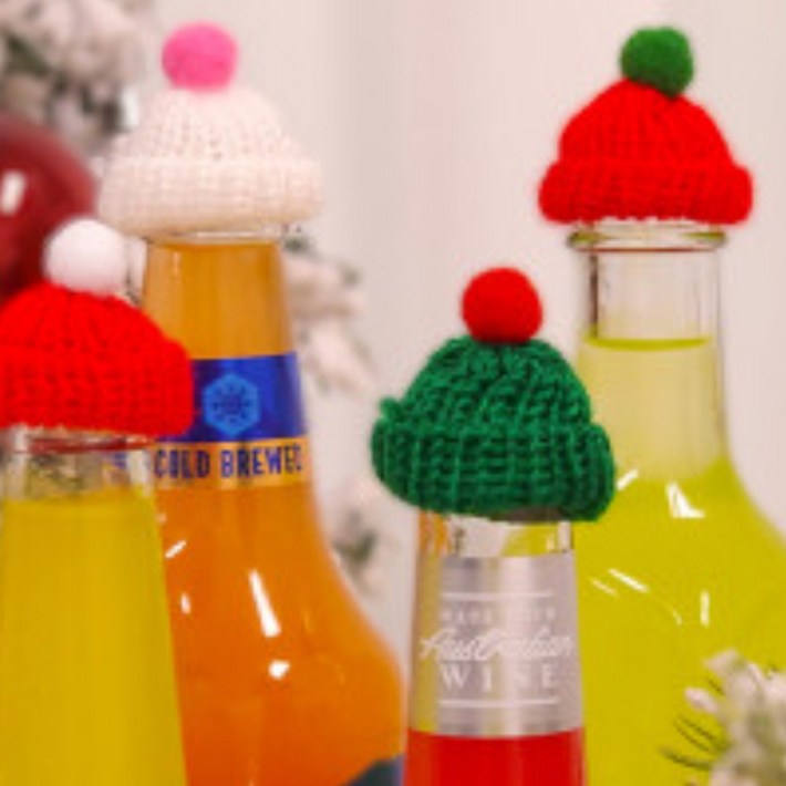 나비다드 크리스마스 와인 커버 와인병 음료 장식