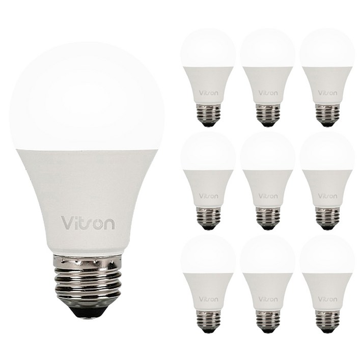 비츠온 LED 벌브 전구 10W, 주백색, 10개 비츠온 LED 벌브 전구 10W, 주백색, 10개
