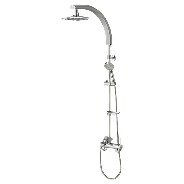 다인이엔지 두진 3 WAY 욕실 해바라기 레인 샤워수전 DB1900 방문설치, 실버, 1개