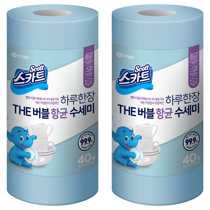 스카트 하루한장 THE 버블 항균 수세미