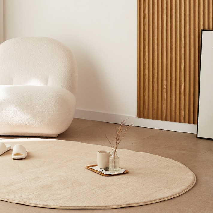 아담데코 아이방 컬러 우아 메모리폼 러그 타원형