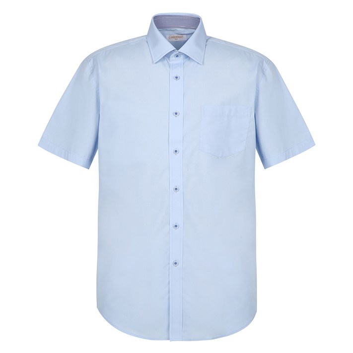 여름와이셔츠 까망베르 남성용 구김방지 클래식핏 반팔 와이셔츠 SV0005