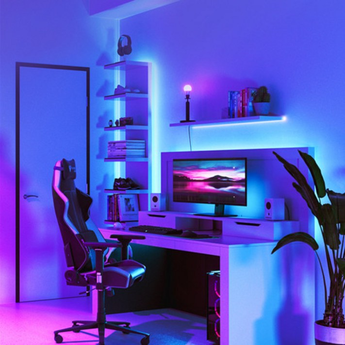 RGB 라인 LED 스트립 붙이는조명 PC방 감성 간접 무드등 틱톡조명 홈피시방 RGB 라인 LED 스트립 붙이는조명 PC방 감성 간접 무드등 틱톡조명 홈피시방