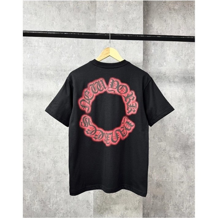 뉴에라 MLB 뉴욕양키즈 크롬 하츠 반팔 티셔츠 블랙 14547874