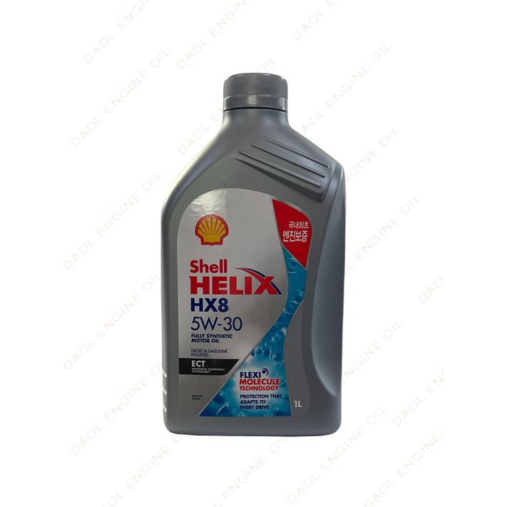 쉘 코리아 힐릭스 HX8 ECT 5W30, API SN, ACEA C3 , 가솔린디젤 차량용, 한국쉘정품, 100 합성엔진오일 1L