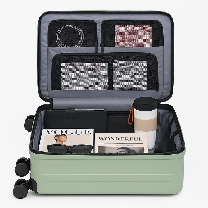 전면오픈 캐리어 여행용 기내용 개방 확장형 PC 대용량