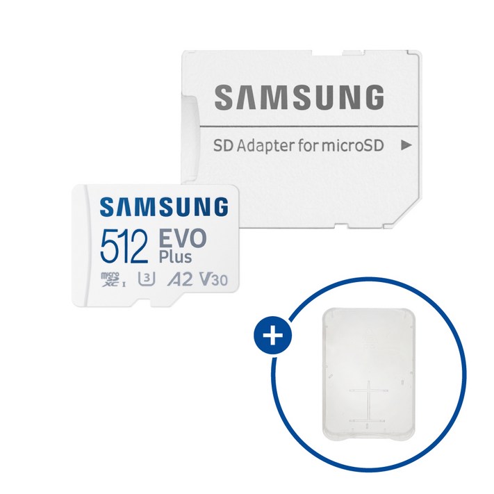 삼성전자 마이크로SD카드 EVO PLUS 512G MBMC512SAKR SD카드 케이스, 512GB