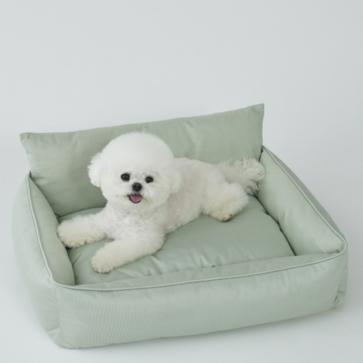 런레이더 반려동물 방석 커버분리 꿀잠 방석 D03, 그린, 1개