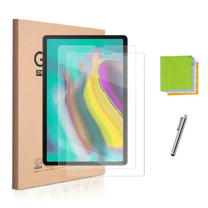 갤럭시탭S5e 10.5 호환 강화유리 액정보호필름2장터치펜클리너 SMT720N T725N 케이스나라