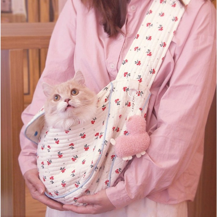 부투펫 강아지 슬링백 고양이 포대기 이동가방 크로스백 이동장 산책가방