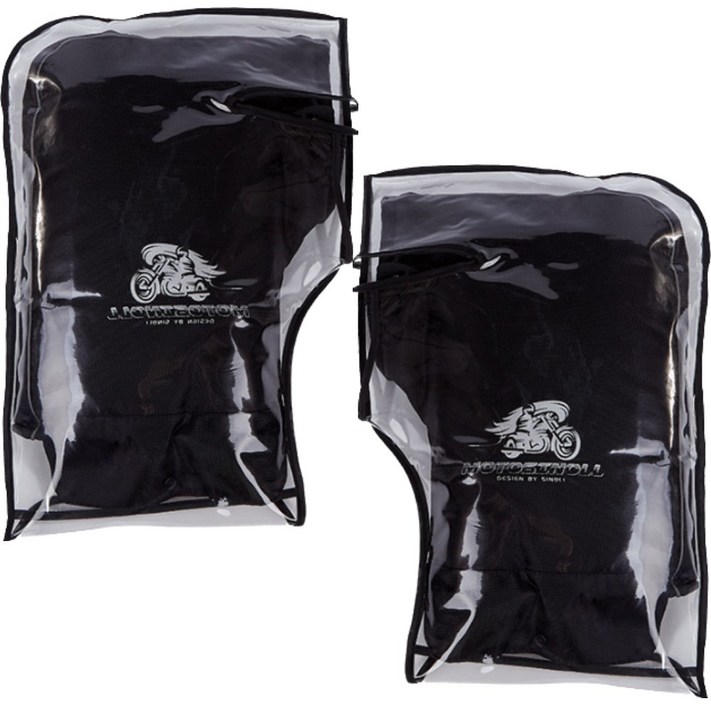 메디플러스 오토바이 방한토시방수커버 방풍 핸들워머 자전거방한토시 방한글러브, 모던블랙방수커버포함