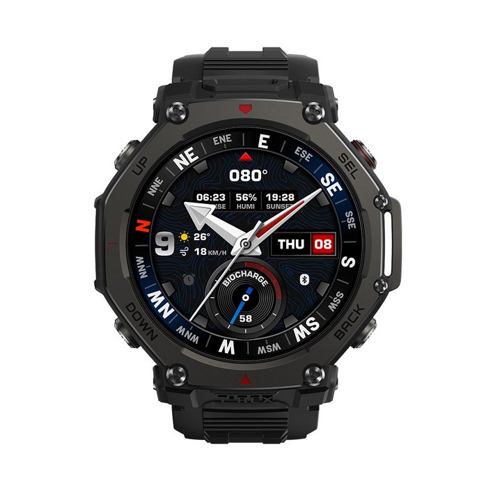 어메이즈핏 스마트워치 TREX 3 PRO, GPS  블루투스, 4.8cm, 블랙