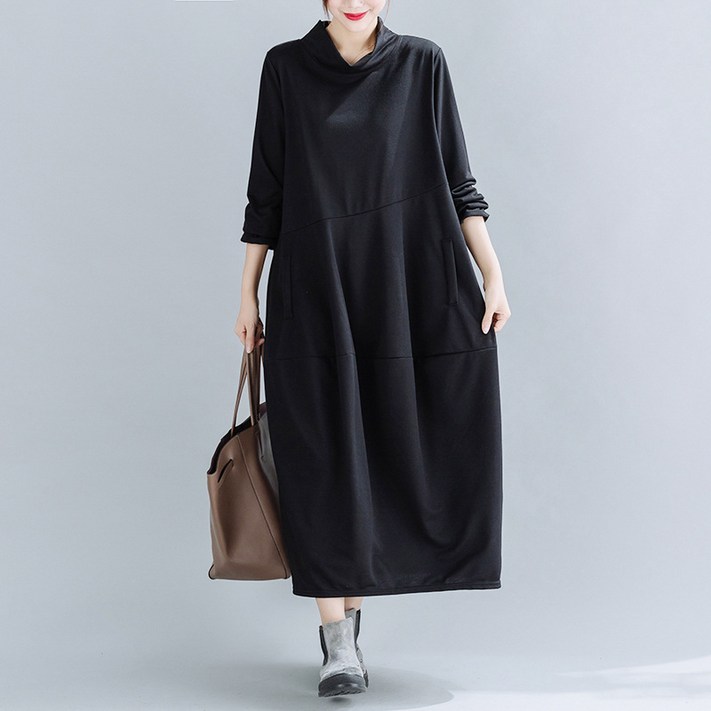 ANYOU 여성원피스여성 빅사이즈  면마원피스 원피스