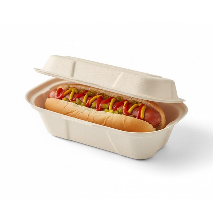 초록소반 펄프 핫도그용기