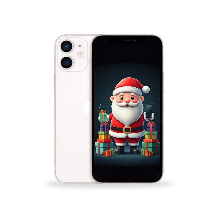 산타폰 특허검수 아이폰12미니 64GB 128GB 중고폰 공기계, 01. 우주같은흰색산타급, 128GB