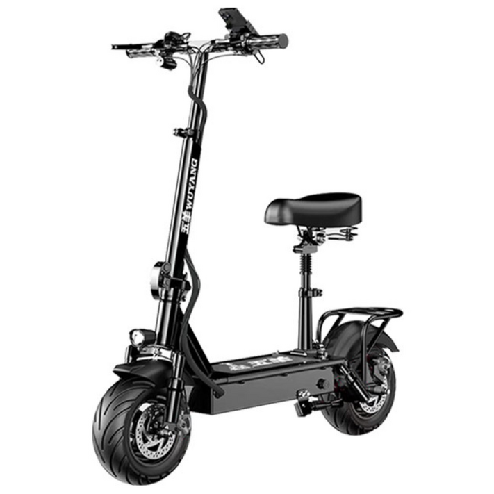 볼트리고 초장거리 1500W 전동킥보드 킥보드 호버보드 대리운전 출퇴근용 접이식, 1개, 블랙, BR401회 충전 주행거리 약 40km