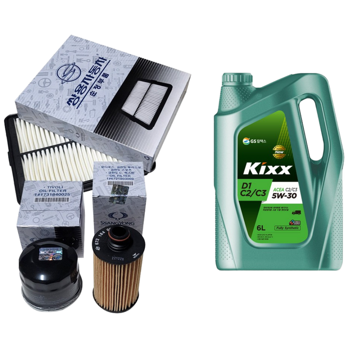 더뉴 렉스턴 스포츠칸 디젤 21년식 이후 킥스합성유보쉬필터 세트