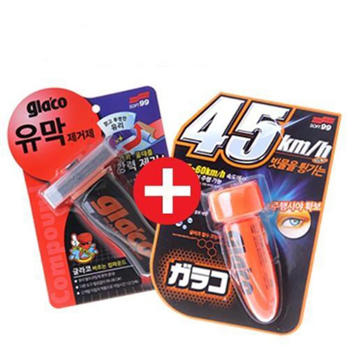소프트99 글라코 유막제거제G47발수코팅제G4 유리세정제, 1세트, 175ml