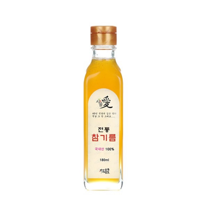 방앗간사람들 당일착유 국산 참기름, 180ml, 1병