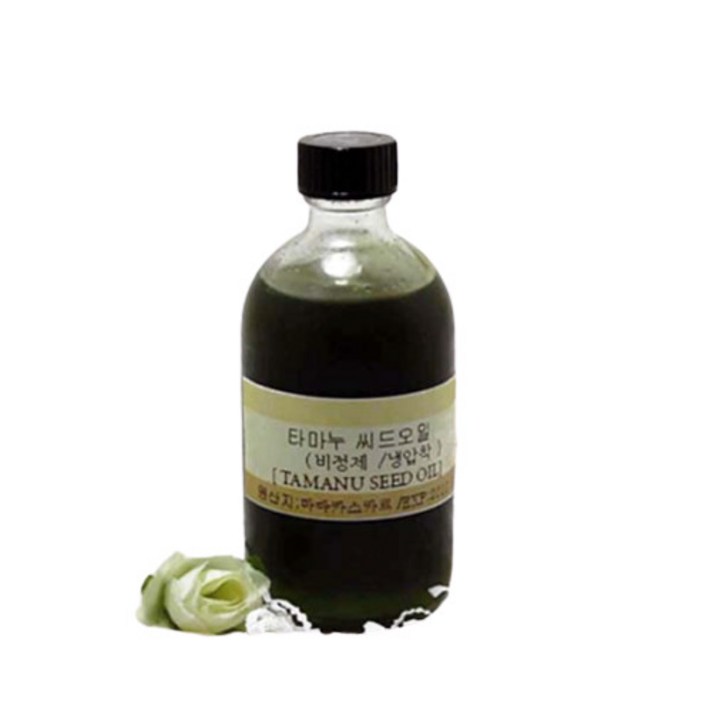 [유기농-캐리어오일] 타마누오일(비정제 냉압착)-(유기농) -100ml 피부관리 비누 아로마테라피, 1개, 100ml