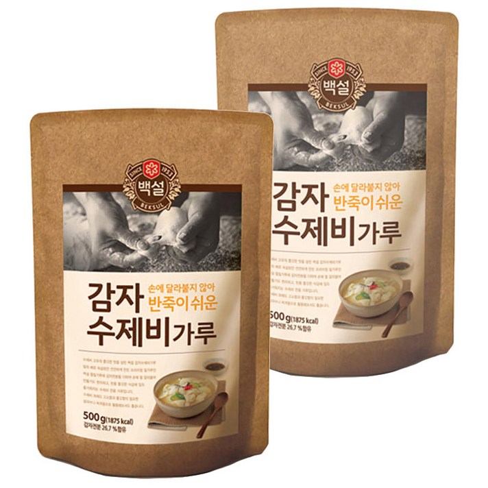 백설 감자수제비가루, 500g, 2개