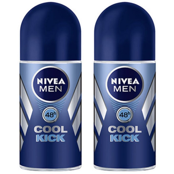 니베아 맨 데오도란트 롤온 쿨킥, 50ml, 2개