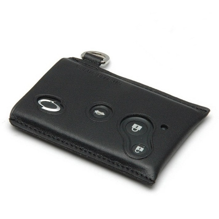 케인즈 르노 3버튼 스마트키 파우치 키홀더, 메탈블랙