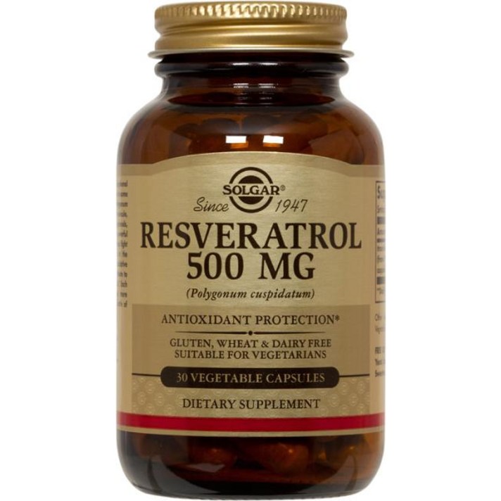 솔가 레스베라트롤 500mg 베지터블 캡슐 글루텐 프리, 30개입, 1개