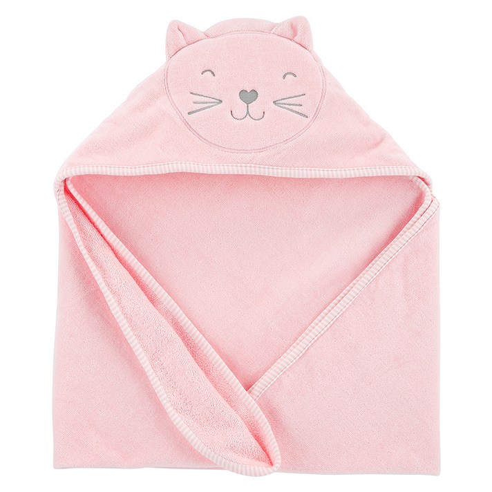 카터스 여아용 고양이 후드 목욕 타올