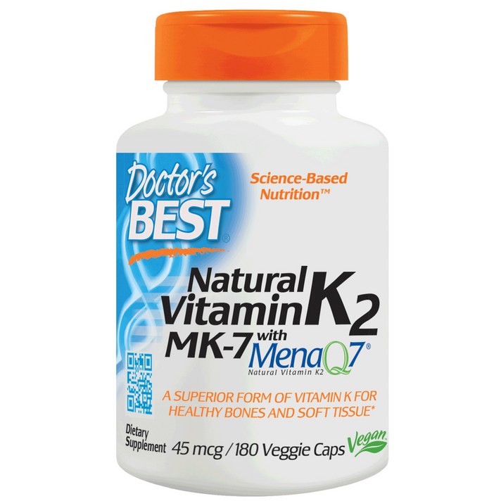 닥터스베스트 내추럴 비타민 K2 MK-7 45mcg 베지 캡, 180개입, 1개