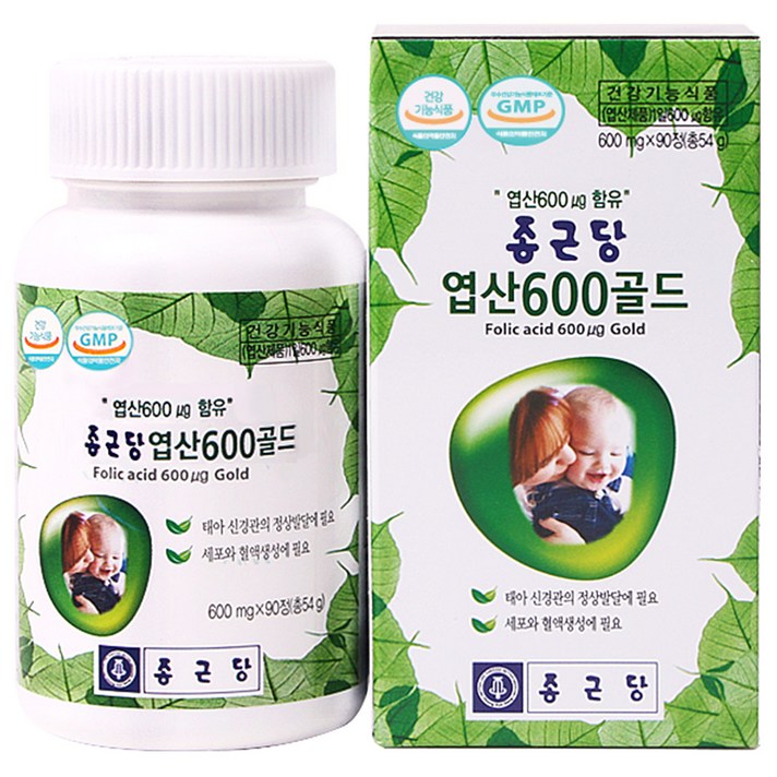 종근당 엽산600 골드 3개월분, 90정, 1개