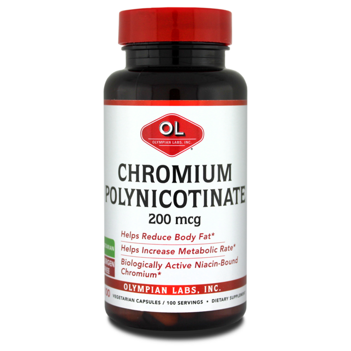 올림피안랩스 크롬 폴리니코티네이트 200mcg 베지테리안 캡슐, 100개입, 1개