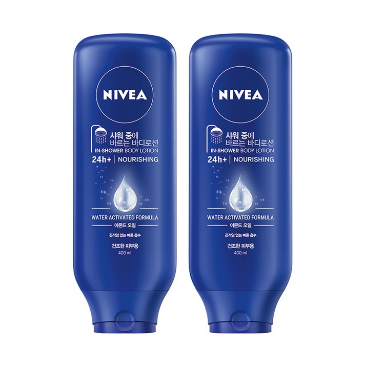 니베아 인샤워 나리싱 바디로션, 400ml, 2개