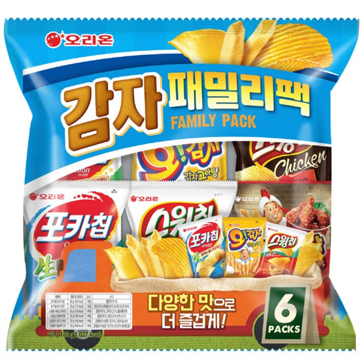 오리온 감자 패밀리팩, 1개, 6종