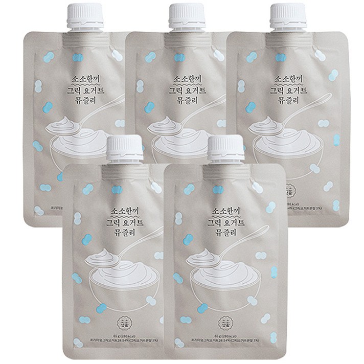 소소생활 소소한끼 그릭요거트 뮤즐리, 65g, 5개입