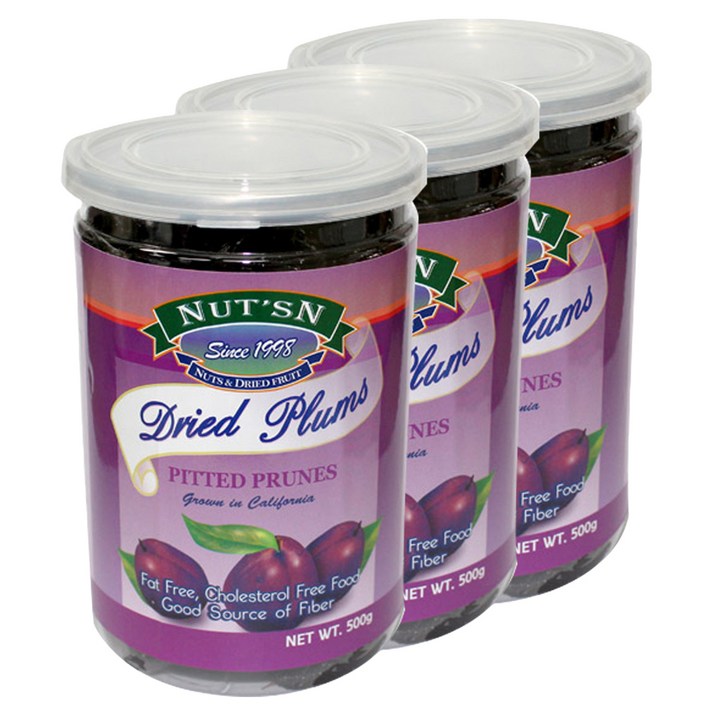 넛츠앤 푸룬원터치 건자두 식이섬유, 500g, 3개