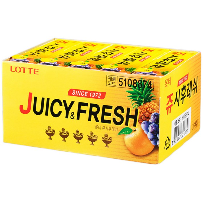 롯데칠성음료 롯데 쥬시후레쉬, 26g, 15개
