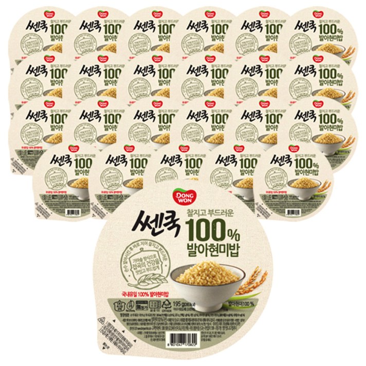 동원 쎈쿡 100% 발아현미밥, 195g, 24개