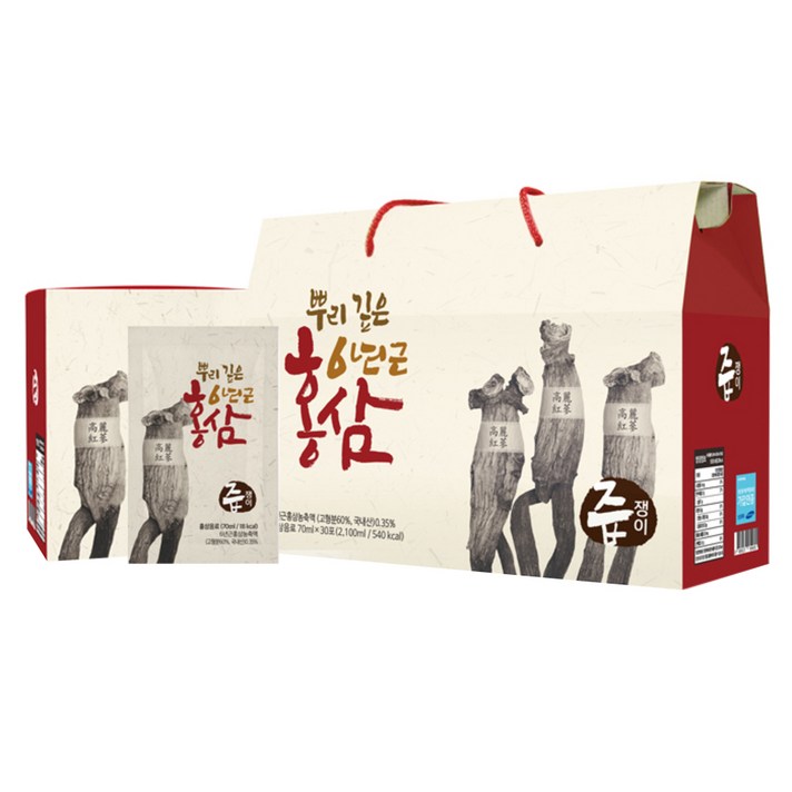 즙쟁이 뿌리 깊은 6년근 홍삼즙, 70ml, 120개입